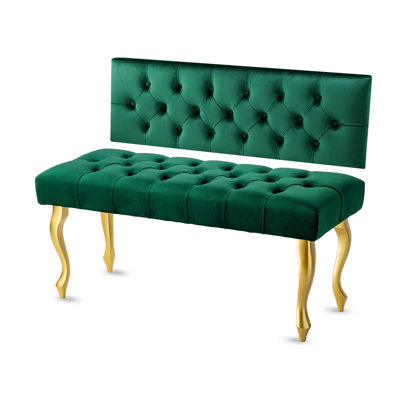 Jerez Velvet Upholstered Bench