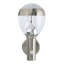 Carmina Stainless Steel / Dark Grey 32cm H Integrated LED Outdoor Armed Sconce