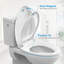 Siège de toilette rond à fermeture en douceur avec siège d'entraînement amovible, charnières à dégagement rapide pour un nettoyage facile, conception à fermeture lente et antidérapante, installation facile