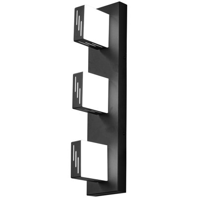 Luminaires de salle de bain modernes à 3 lumières de 19,69 pouces à DEL, éclairage de remplissage à haute luminosité de 24 W, direction des lumières réglable à 360 °, étanchéité IP44 pour les salles de bain, cadre en fer noir, rotatif