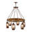 Hefley 6 - Light Dimmable Wagon Wheel Chandelier