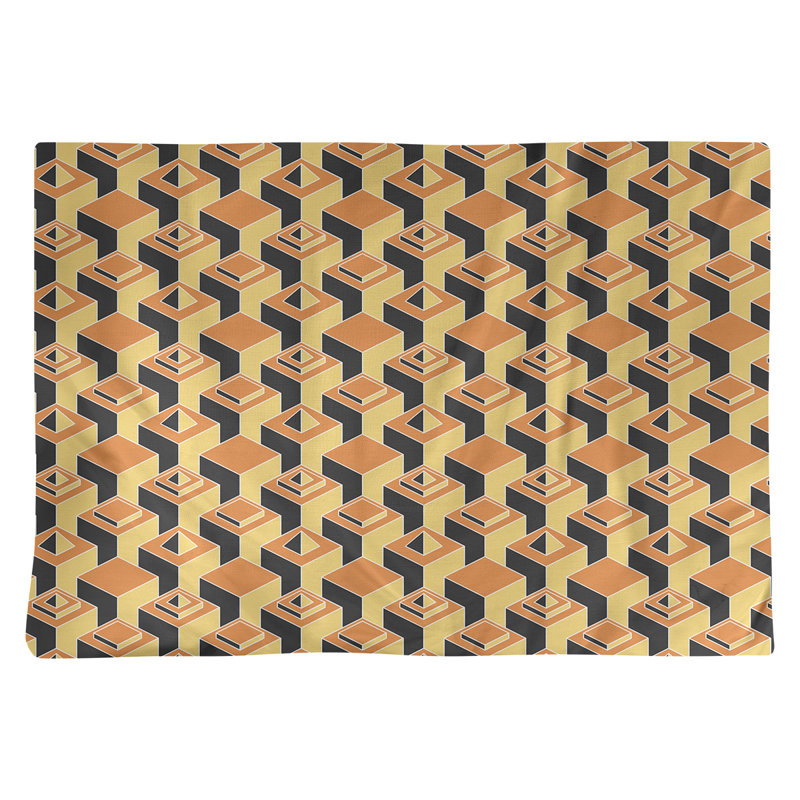Napperon classique en coton 18 po Skyscraper, Orange/jaune, polyester