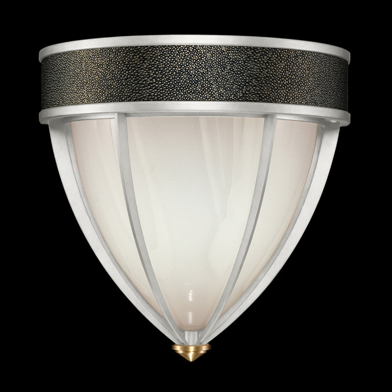 Applique murale H 12,25 po Mirage, Argent / Laiton, Chevalier noir