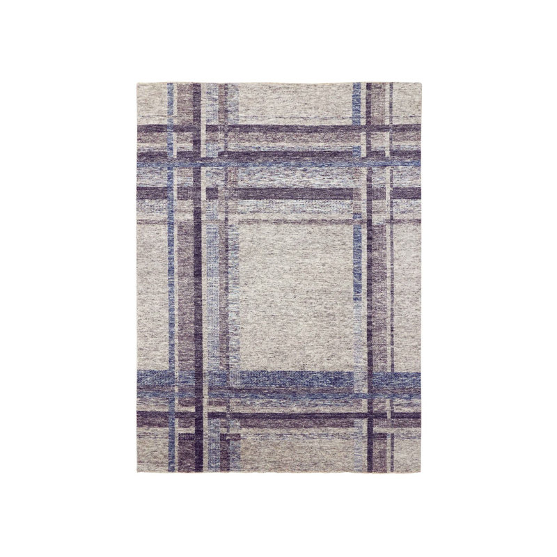 Tapis oriental rectangulaire gris en laine noué à la main 9 pi 0 po x 12 pi 1 po - MOA10279381