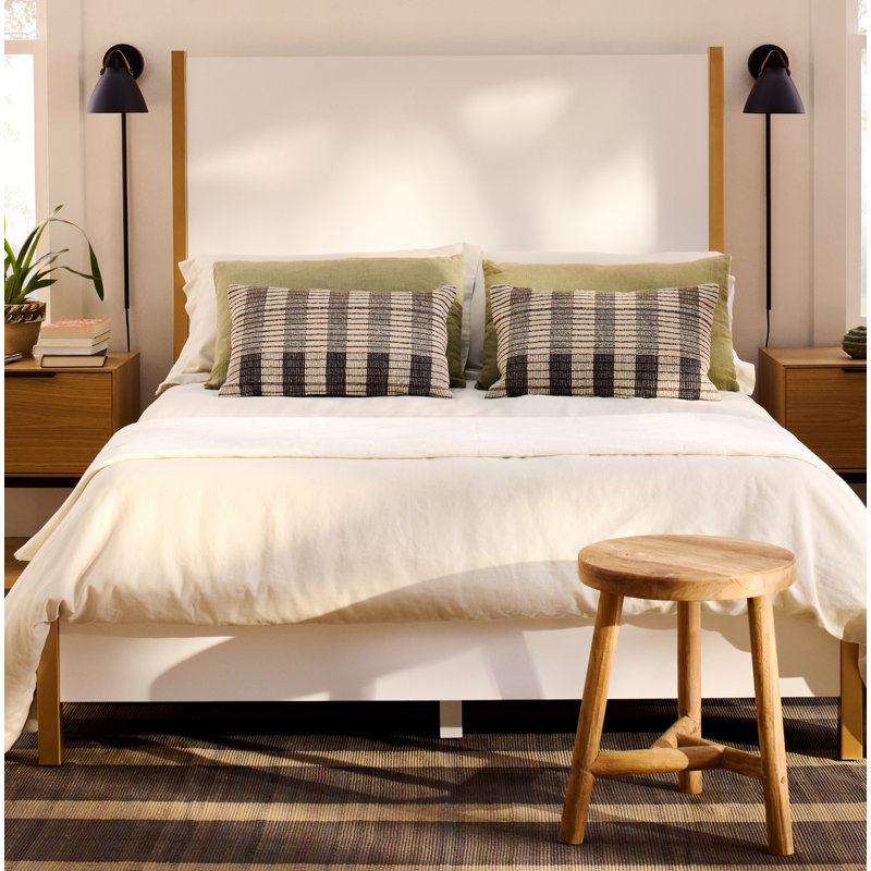 Frazier 100% Linen Machine Woven Sheet Set, Eggshell White, Full Sheet Set with 2 Pillowcases