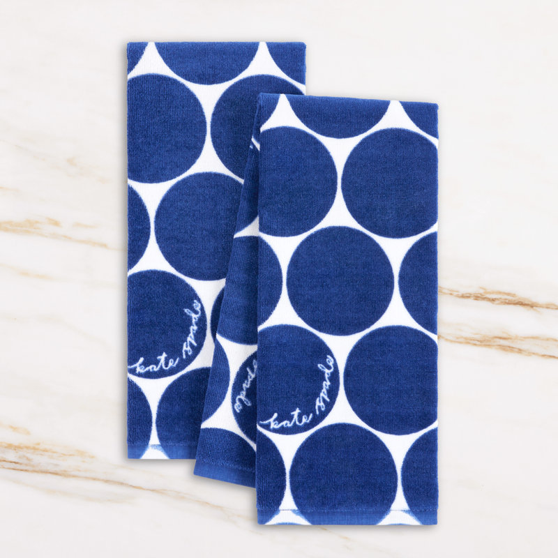 Loop And Dot Kitchen Towel Set, Blue