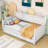 Dalena Twin Size Wood Daybed with Trundle-434450475