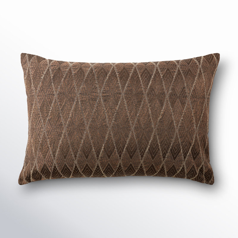 Lexington Geometric Cotton Blend Pillow Cover, Dark Brown, Pillow Cover Only - No Insert