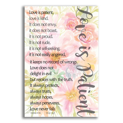 " Floral Love Is Patient " by Cindy Jacobs