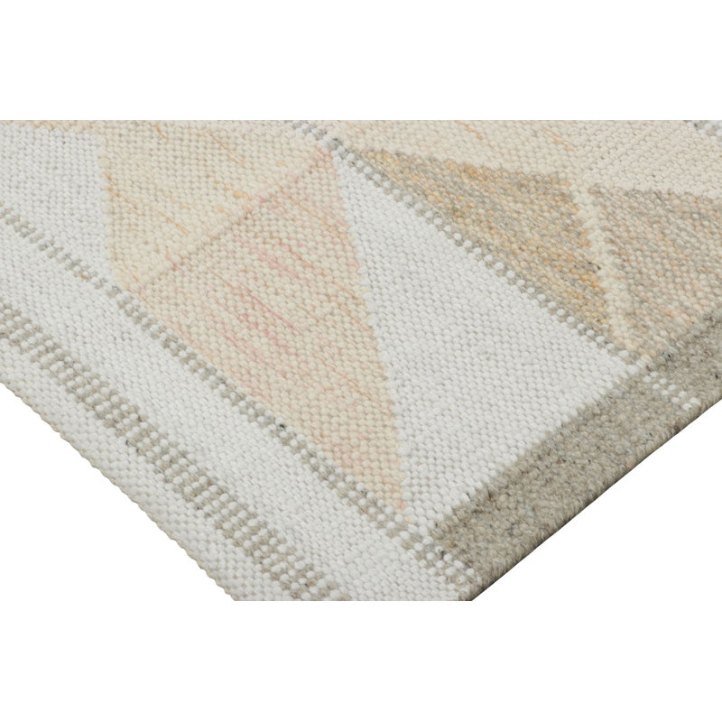 Scandinavian Wool Geometric Area Rug, Rectangle 5' x 8'