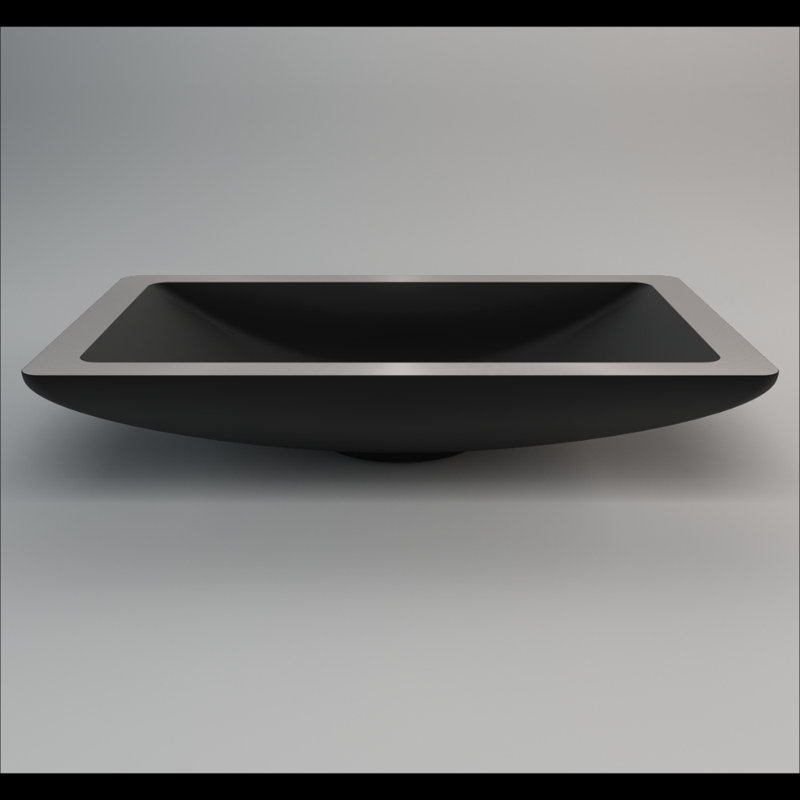 Vogue 25.6'' L Bathroom Sink, Black