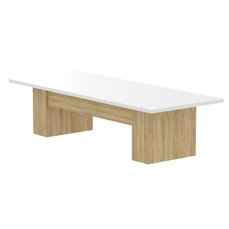 Dining Table For 12 Person, White/Yellow