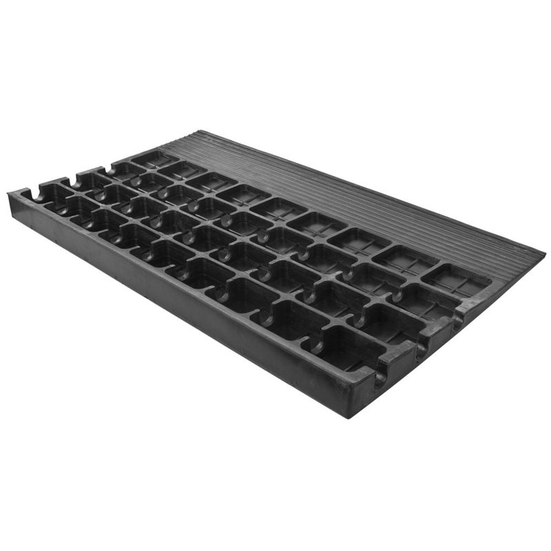 Silver Spring Rubber 3 Channel Threshold Ramp, 24" L x 42" W x 4" H