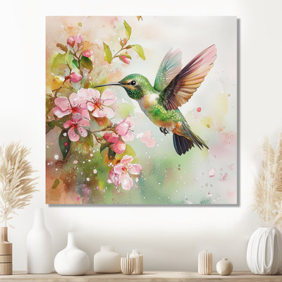 Hummingbird In The Blossoms III - Hummingbird Metal Prints