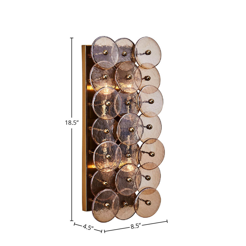 Hortensia 4 LT Polished Winter Brass Wall Sconce Kalco