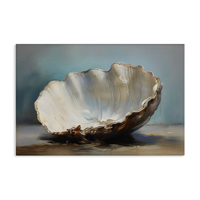 «Neutral Shell Still Life», art mural sur toile par Petal Prints Design