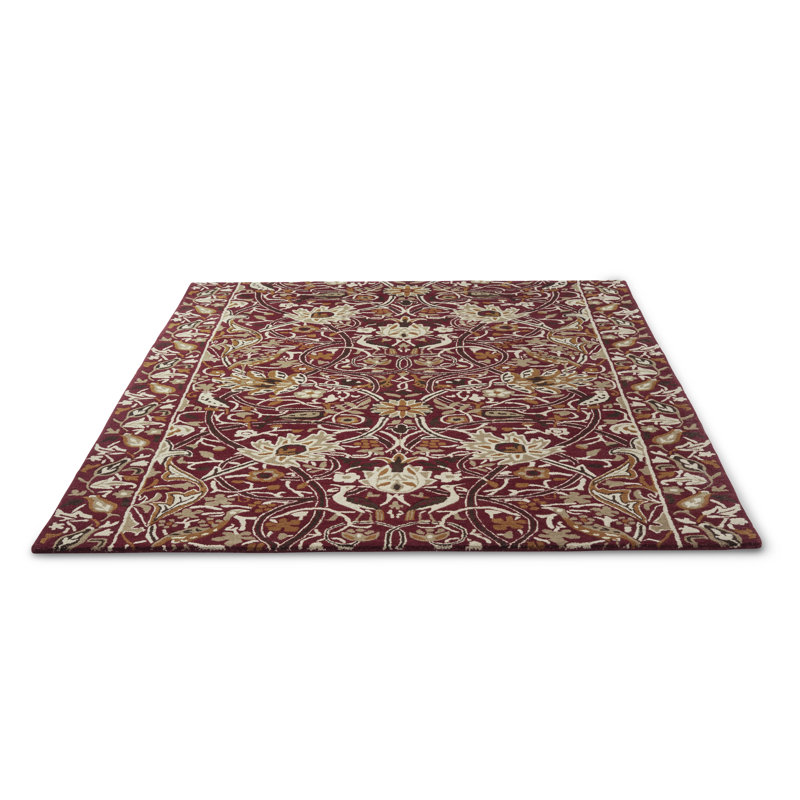 Morris Wool Floral Area Rug, Rectangle 6'7" x 9'2"