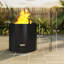 Emberstone Rustic Outdoor Firepit With Powder-Coated Steel And Pull-Out Ash Tray