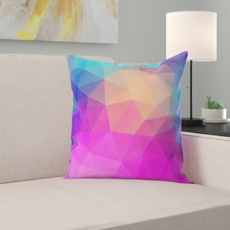 Geometric Microsuede Throw Pillow
