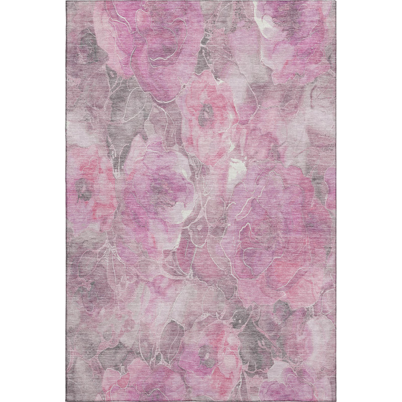 Premium Machine Washable Medena AMF1859 Floral Rug, Rectangle 5' x 7'6"