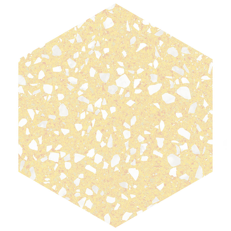 Venice 9" x 10" Porcelain Stone Look Wall & Floor Tile, Yellow