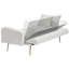 Canapé-lit ajustable beige en molleton doux de 69 pouces, canapé multifonctionnel pour les petits espaces de la chambre à coucher du salon-133207178