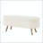 Luxury Oval Boucle Storage Ottoman Bench with Wood Legs-1891879322