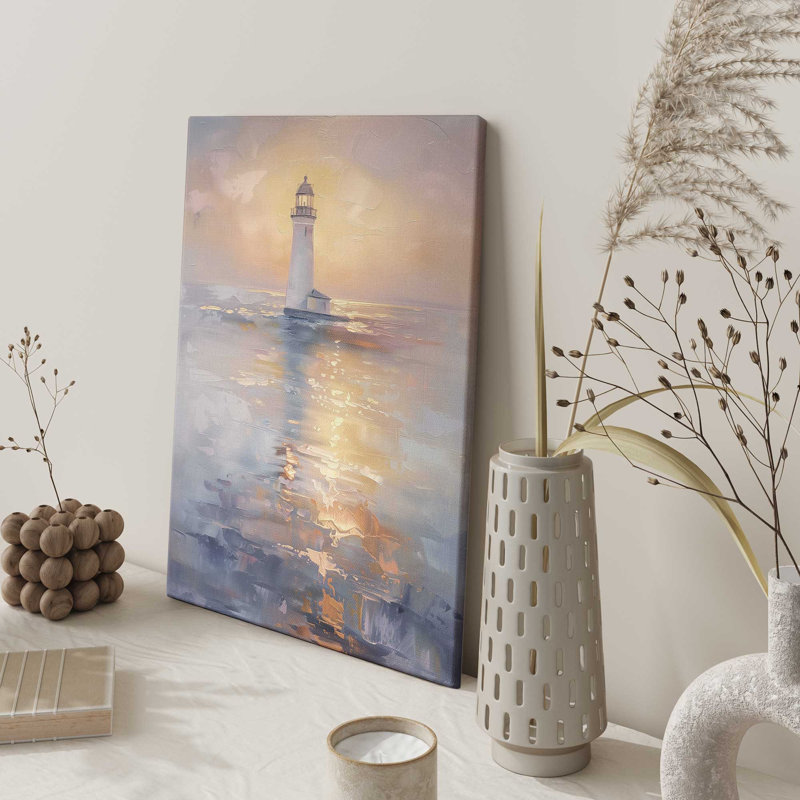 «Ocean's Sentinel V2 sur toile» par Golden Glow Interiors, Toile tendue, H 48 po x l 32 po x P 1,25 po