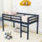 Wooden Loft Bed With Ladder-122058759