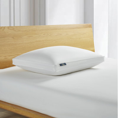 Serta 300 Thread Count White Goose Feather And White Goose Down Fibre Bed Pillow - Side Sleeper - 2" Gusset - Jumbo - By Serta