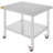 Stainless Steel Work Table 36 x 30 x 34 Inch, 700 LBS Load Capacity with 4 Wheels, 3 Adjustable Height Levels-62288012