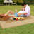 Large Outdoor Rugs for Patio 10x14 Portable Outdoor Carpet, Reversible Plastic Straw Rug Camping Mat Waterproof Outside Rug for RV, Porch, Deck, Balcony, Beach, Picnic, Backyard,Border-Beige-116518209-116518218