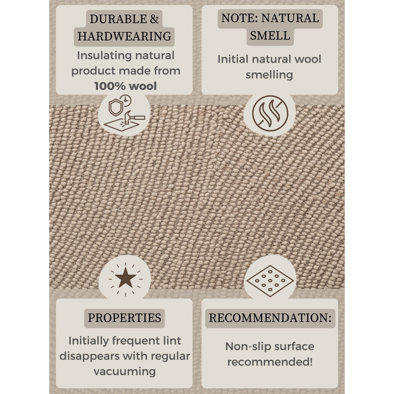 Calmio - Rug by Hanse Home - Natural Living Room Rug, Hand-Tufted Hygge, Scandinavian Living Room, Bedroom, Dining Room, Hallway