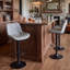 Tabourets de bar pivotants à hauteur réglable Zager, tabourets de comptoir rembourrés en cuir, tabouret de pub moderne-2033200462