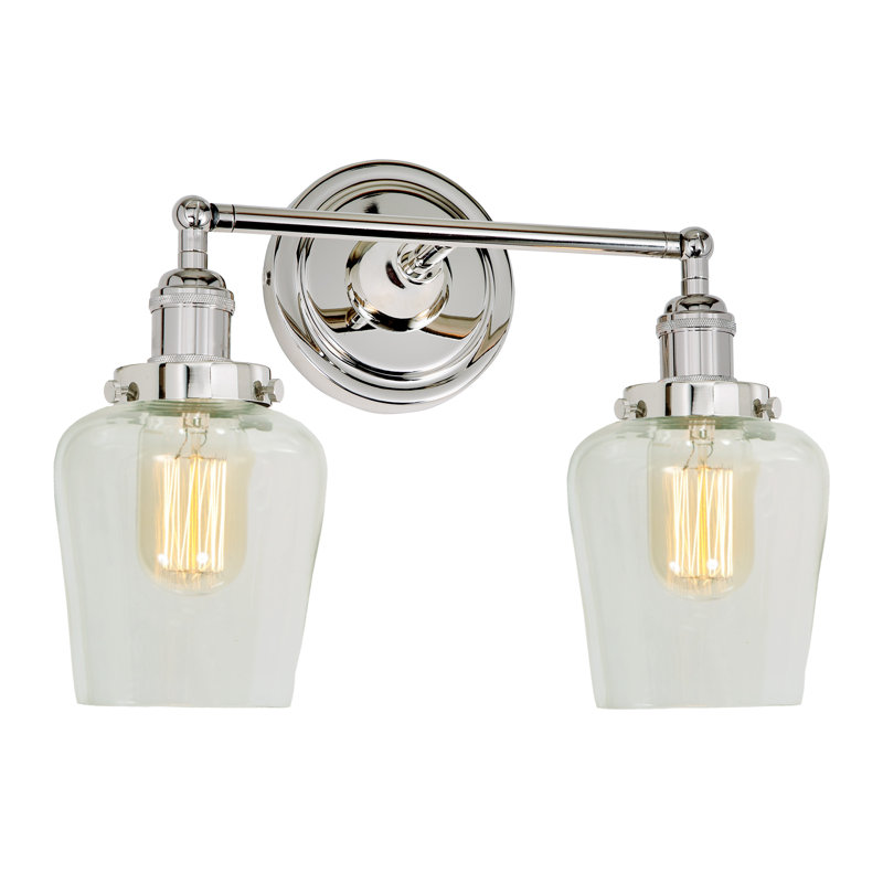 2 - Light Dimmable Vanity Light, Polish Nickel
