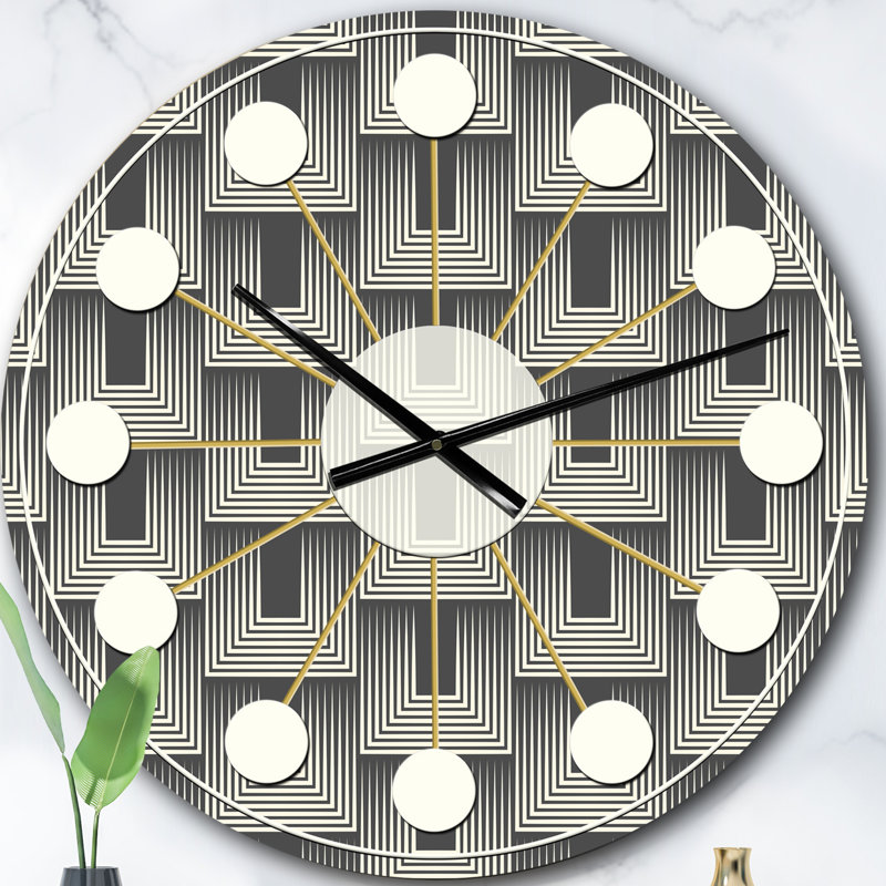 Horloge murale moderne Mid-Century Mimimal, Surdimensionné