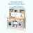 Solid Wood Play Kitchen & Accessories Set, Preschool Kitchen Set, Kids Kitchen Playset-128970061