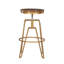 Tabouret de bar pivotant à hauteur réglable en bois massif Lindzie-49654907