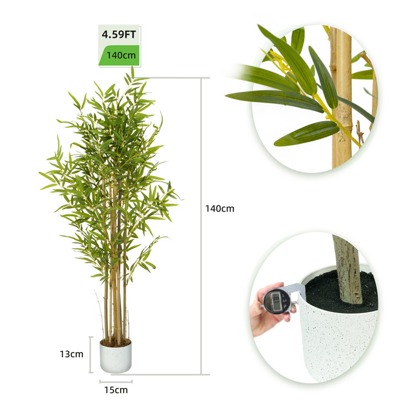 Anilya Faux Bamboo Plant, 140cm H  x 30cm W  x 30cm D