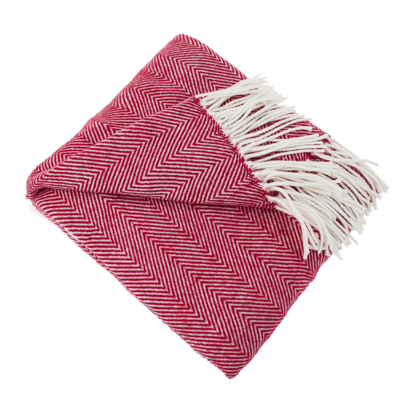 Jeté à franges Aqua, Rouge