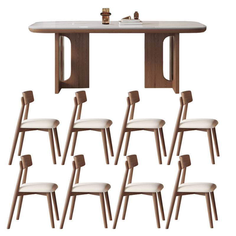 Ensemble de table à manger rectangulaire décontracté simple, H 29,5 po x L 78,7 po x l 31,5 po