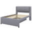 Lit plateforme tapissier avec lit gigogne-1461567767