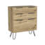 Commode à tiroirs Hartly, chambre à coucher, chêne clair