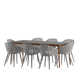 Alyisa 75'' Rectangular 8 - Person Outdoor Dining Set