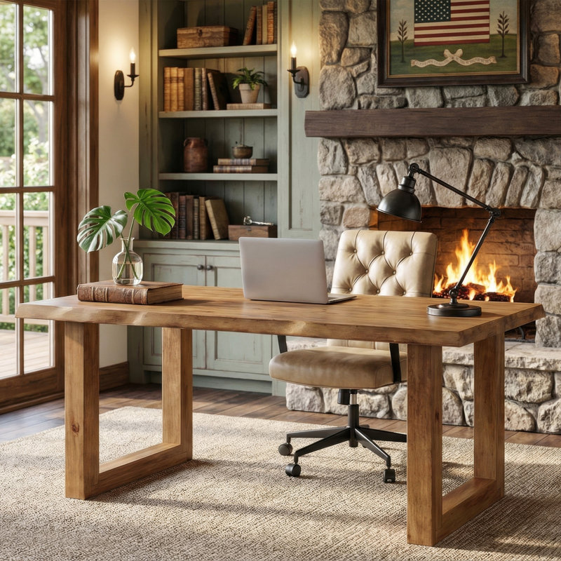 Bureau à domicile 63 "en bois massif