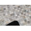 Tapis gris / noir à motif géométrique touffeté à la main-48670594