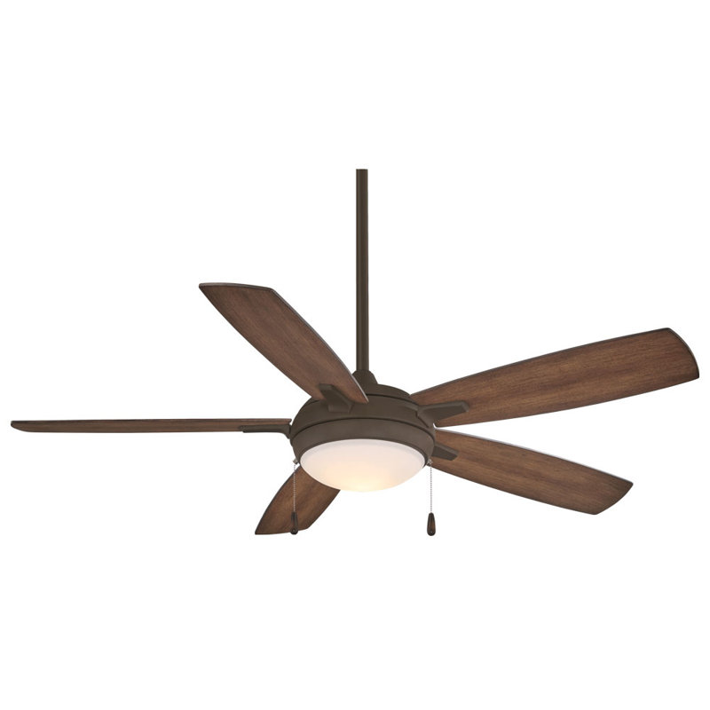54" Lun Aire 5 - Blade LED Standard Ceiling Fan with Pull Chain and Light Kit Included, Oil Rubbed Bronze