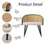Chaise d'appoint Modern Cane avec dossier en rotin de plastique