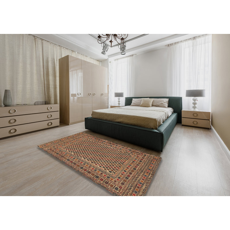 Tapis brun à motif oriental, Rectangle 5 pi x 7 pi