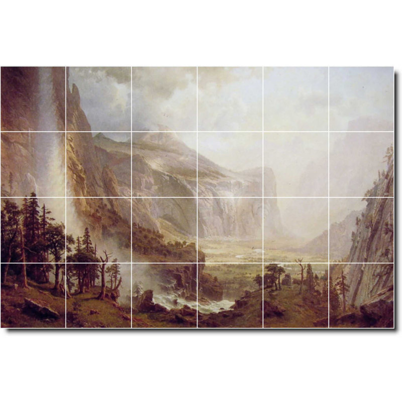 Carreau de céramique décorative 36 po x 24 po 6 po x 6 po, Chute d'eau 541